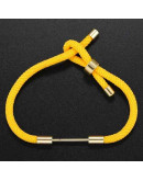 Cadena regulable para pulsera. Algodón. YELLOW. Pin con rosca. Baño 18KGold.. 230x3 mm. 1 ud.