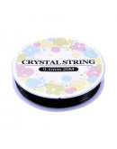 Hilo elástico. Color negro. 0,4 mm diámetro. 20 metros carrete. 1 carrete.