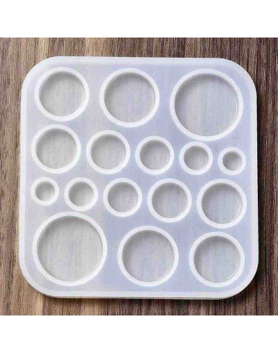 Moldes de silicona. Para resina. Monedas. 91x91x5 milímetros. 1 unidad.