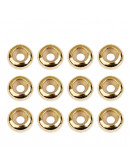 Donut de ajuste. Aleación de cobre. Baño 18K Gold. 8 mm diámetro. 3 mm perforación silicona. 4 uds. Donut de ajuste. Aleación de cobre. Baño 18K Gold. 8 mm diámetro. 3 mm perforación silicona. 4 uds.