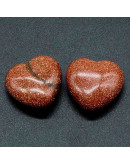 Aventurina Café. Corazón (2). 16x5 milímetros. 1 mm perforación. 1 unidad. Aventurina Café. Corazón (2). 16x5 milímetros. 1 mm perforación. 1 unidad.