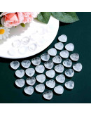 Cuarzo Cristal. Corazón (2). 16x5 milímetros. 1 mm perforación. 1 unidad. Cuarzo Cristal. Corazón (2). 16x5 milímetros. 1 mm perforación. 1 unidad.
