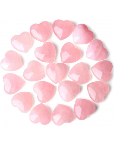 Cuarzo Rosa. Corazón (2). 16x5 milímetros. 1 mm perforación. 1 unidad.
