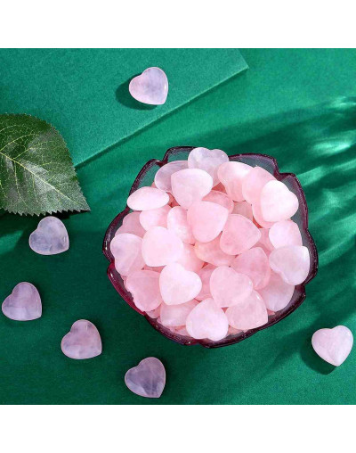 Cuarzo Rosa. Corazón (2). 16x5 milímetros. 1 mm perforación. 1 unidad.