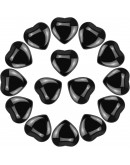Obsidiana Negra. Corazón (2). 16x5 milímetros. 1 mm perforación. 1 unidad. Obsidiana Negra. Corazón (2). 16x5 milímetros. 1 mm perforación. 1 unidad.