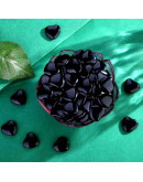 Obsidiana Negra. Corazón (2). 16x5 milímetros. 1 mm perforación. 1 unidad. Obsidiana Negra. Corazón (2). 16x5 milímetros. 1 mm perforación. 1 unidad.