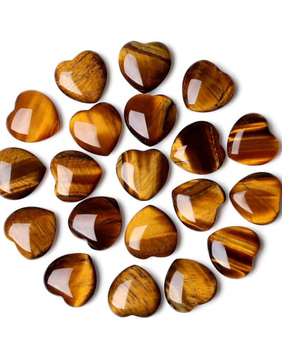 Ojo de Tigre. Corazón (2). 16x5 milímetros. 1 mm perforación. 1 unidad.