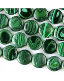 Malaquita Sintética. Moneda. 16x6 milímetros. 1 mm perforación. 1 unidad. Malaquita Sintética. Moneda. 16x6 milímetros. 1 mm perforación. 1 unidad.