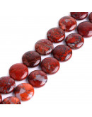 Jásper Rojo. Moneda. 16x6 milímetros. 1 mm perforación. 1 unidad. Jásper Rojo. Moneda. 16x6 milímetros. 1 mm perforación. 1 unidad.