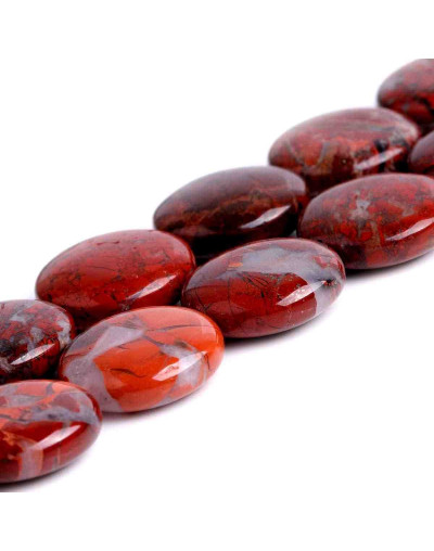 Jásper Rojo. Moneda. 16x6 milímetros. 1 mm perforación. 1 unidad.