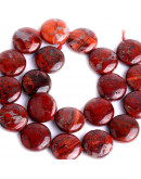 Jásper Rojo. Moneda. 16x6 milímetros. 1 mm perforación. 1 unidad. Jásper Rojo. Moneda. 16x6 milímetros. 1 mm perforación. 1 unidad.