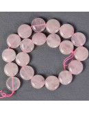 Cuarzo Rosa. Moneda. 16x6 milímetros. 1 mm perforación. 1 unidad. Cuarzo Rosa. Moneda. 16x6 milímetros. 1 mm perforación. 1 unidad.