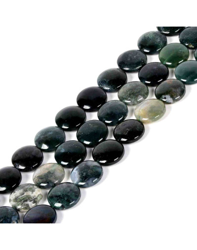 Agata Musgosa. Moneda. 16x6 milímetros. 1 mm perforación. 1 unidad.