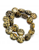 Jásper Dálmata. Moneda. 16x6 milímetros. 1 mm perforación. 1 unidad.