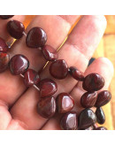 Jásper Rojo. Gota. Perforación horizontal. 10x12 milímetros. 1 mm perforación. 1 unidad. Jásper Rojo. Gota. Perforación horizontal. 10x12 milímetros. 1 mm perforación. 1 unidad.