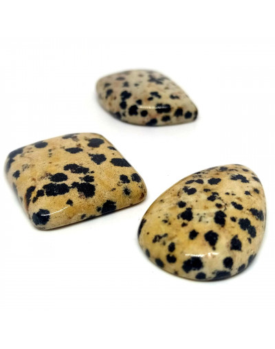 Jásper Dálmata. Cabujón. Diferentes formas. Venta por gramos.
