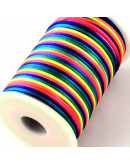Cordón de nylon. Acabado satén. 2 milímetros grosor. Color: COLORFULL. 5 metros. Cordón de nylon. Acabado satén. 2 milímetros grosor. Color: COLORFULL. 5 metros.