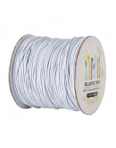 Hilo elástico. WHITE. Nylon+caucho. Alta resistencia. 1 milímetro de grosor. 5 metros.