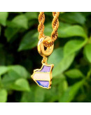 Nicaragua Mapa. Pandora Charm. Aleación Cobre. Baño 18K Gold. 15x12x2 mm. 5 mm perforacion. 1 ud.