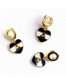 Nicaragua Corazón. Pandora Charm. Aleación Cobre. Baño 18KGold. 12x12x2 mm. 5 mm perforacion. 1 ud.