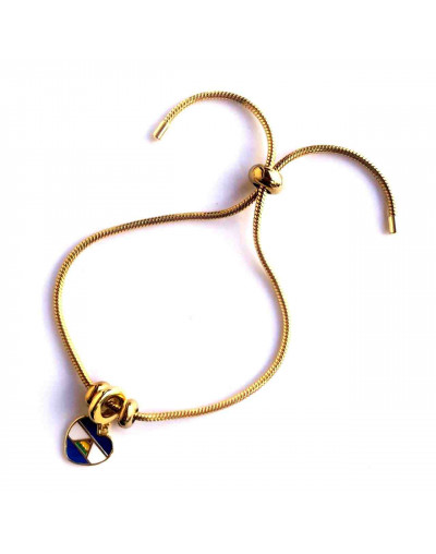 Nicaragua Corazón. Pandora Charm. Aleación Cobre. Baño 18KGold. 12x12x2 mm. 5 mm perforacion. 1 ud.