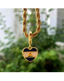 Nicaragua Corazón. Pandora Charm. Aleación Cobre. Baño 18KGold. 12x12x2 mm. 5 mm perforacion. 1 ud.