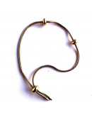 Cadena pulsera regulable. Aleación cobre. Baño 18KGold. 240 mm longitud. Incluye donas ajuste. 1 ud.