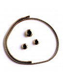 Cadena pulsera regulable. Aleación cobre. Baño 18KGold. 240 mm longitud. Incluye donas ajuste. 1 ud.