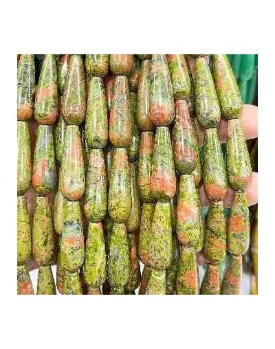 Ojo de Tigre. Gota. Perforación vertical. 30x10 milímetros. 1 mm perforación. 1 unidad.