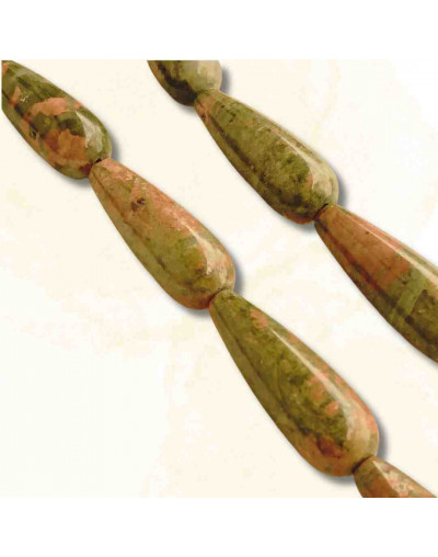 Ojo de Tigre. Gota. Perforación vertical. 30x10 milímetros. 1 mm perforación. 1 unidad.