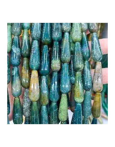 Agata. Gota. Perforación vertical. 30x10 milímetros. 1 mm perforación. 1 unidad.