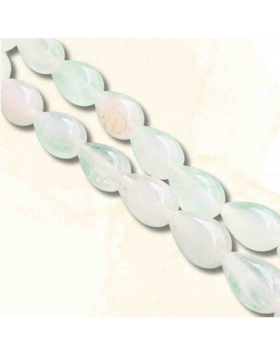 Cuarzo Rosa. Gota. Perforación vertical. 12x8 milímetros. 1 mm perforación. 1 unidad.