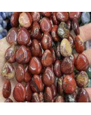 Jásper Rojo. Gota. Perforación vertical. 18x13 milímetros. 1 mm perforación. 1 unidad. Jásper Rojo. Gota. Perforación vertical. 18x13 milímetros. 1 mm perforación. 1 unidad.