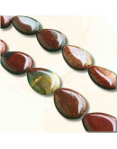 Jásper Rojo. Gota. Perforación vertical. 18x13 milímetros. 1 mm perforación. 1 unidad. Jásper Rojo. Gota. Perforación vertical. 18x13 milímetros. 1 mm perforación. 1 unidad.