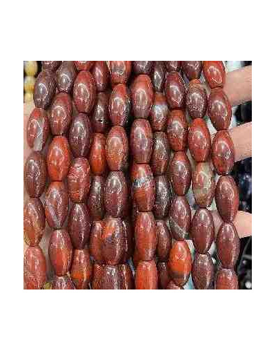 Jásper Rojo. Barril. Perforación vertical. 20x10 milímetros. 1 mm perforación. 1 unidad.