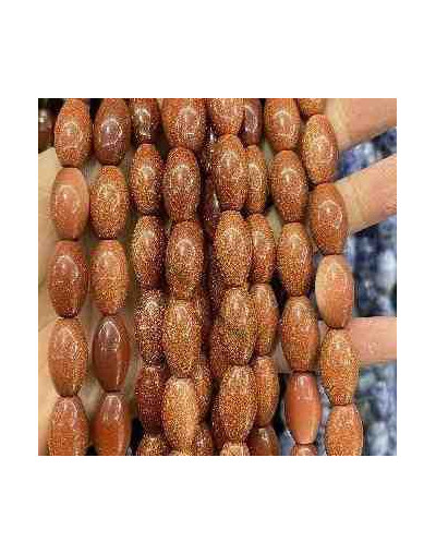 Aventurina Café. Perforación vertical. 20x10 milímetros. 1 mm perforación. 1 unidad.