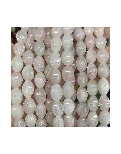 Cuarzo Rosa. Perforación vertical. 20x10 milímetros. 1 mm perforación. 1 unidad.