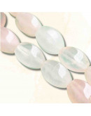 Cuarzo Rosa. Perforación vertical. 20x10 milímetros. 1 mm perforación. 1 unidad. Cuarzo Rosa. Perforación vertical. 20x10 milímetros. 1 mm perforación. 1 unidad.