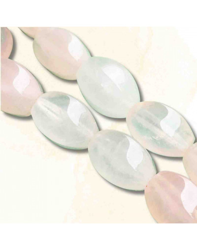 Cuarzo Rosa. Perforación vertical. 20x10 milímetros. 1 mm perforación. 1 unidad.