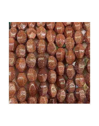 Aventurina Café. Perforación vertical. 20x10 milímetros. 1 mm perforación. 1 unidad.