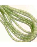 Calcedonia Teñida. Amazonita. Barril. 9x6 mm. 1 mm perforación. 40 uds hilo aprox. 1 hilo.