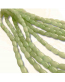 Calcedonia Teñida. Amazonita. Barril. 9x6 mm. 1 mm perforación. 40 uds hilo aprox. 1 hilo.