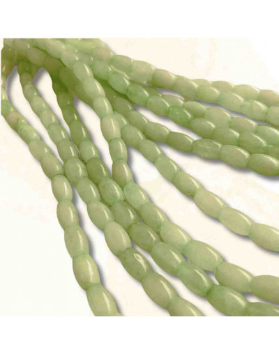 Calcedonia Teñida. Amazonita. Barril. 9x6 mm. 1 mm perforación. 40 uds hilo aprox. 1 hilo.