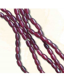 Calcedonia Teñida. Rojo Carnelian. Barril. 9x6 mm. 1 mm perforación. 40 uds hilo aprox. 1 hilo.