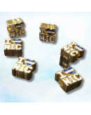 Nicaragua+Corazón. Pandora Charm. Aleación Cobre. Baño 18KGold. 15x14x8 mm.5 mm perforacion. 1 ud.