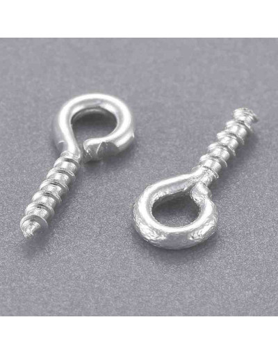 Armellas. Aleación de cobre. Color platedo. 10x4 milímetros. 2 mm agujero. 200 unidades.