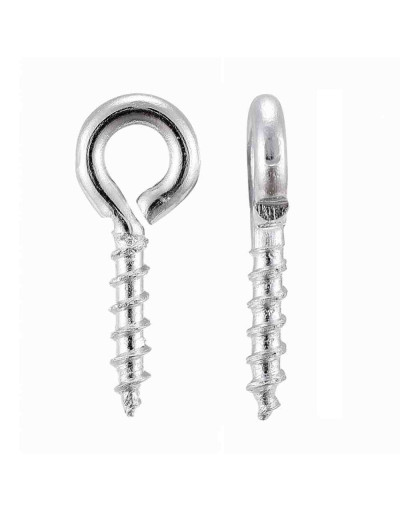 Armellas. Aleación de cobre. Color platedo. 10x4 milímetros. 2 mm agujero. 200 unidades.