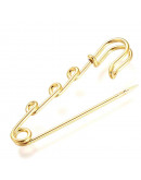 Broche para tela. Aleación de cobre. Color dorado. 50 milímetros. 1,5 mm agujero. 2 unidades. Broche para tela. Aleación de cobre. Color dorado. 50 milímetros. 1,5 mm agujero. 2 unidades.