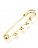 Broche para tela. Aleación de cobre. Color dorado. 50 milímetros. 1,5 mm agujero. 2 unidades. Broche para tela. Aleación de cobre. Color dorado. 50 milímetros. 1,5 mm agujero. 2 unidades.