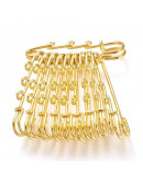 Broche para tela. Aleación de cobre. Color dorado. 50 milímetros. 1,5 mm agujero. 2 unidades. Broche para tela. Aleación de cobre. Color dorado. 50 milímetros. 1,5 mm agujero. 2 unidades.